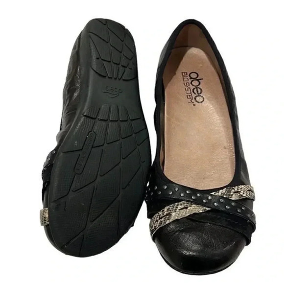 Abeo Shoes - abeo Biosystem black leather orthopedic ballet flats size 8N